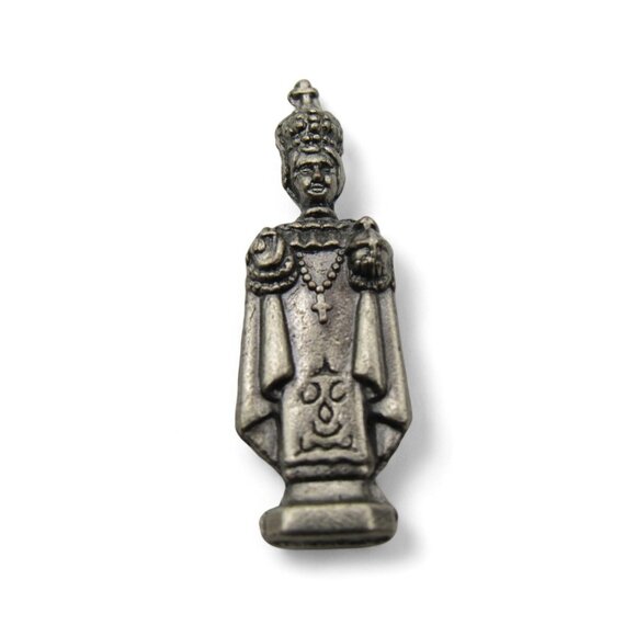 Infant of Prague Metal POCKET SHRINE Infant Jesus Religious Statue 1.5" - Picture 1 of 7